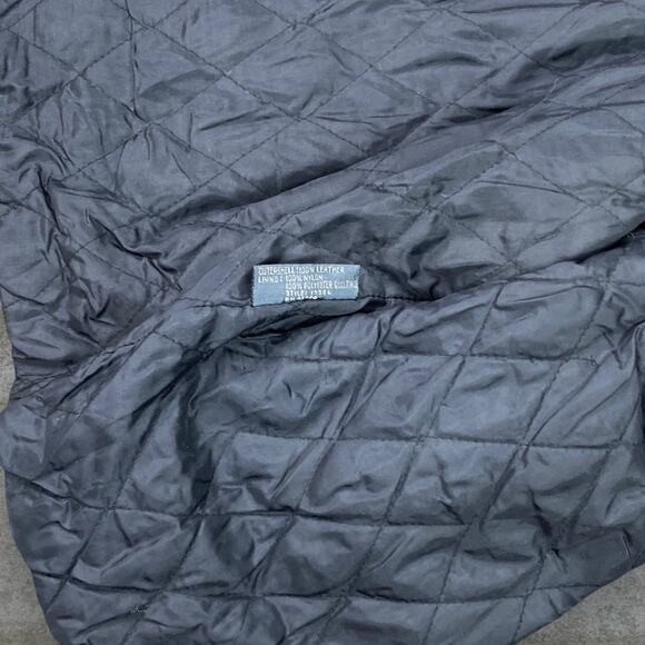 Vintage Street Legal Genuine Leather Jacket Jet Black Insulated Full Zip 90s - Picture 5 of 8